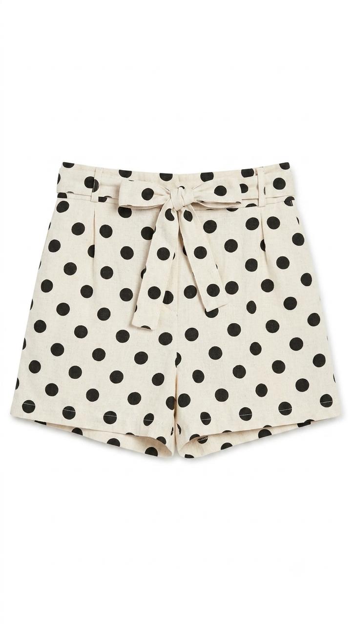 Linen Polka Shorts