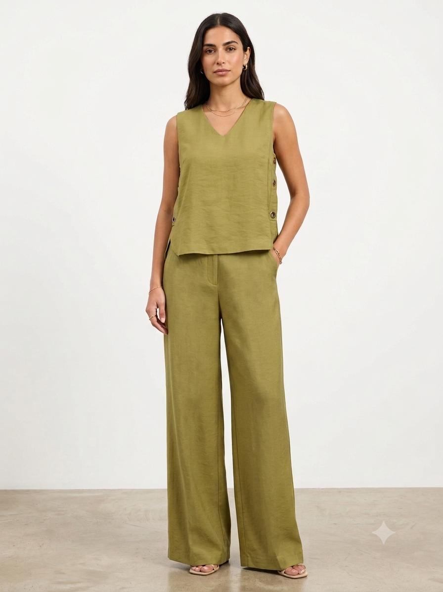 Linen Olive Set