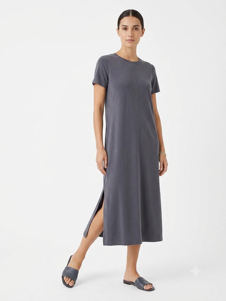 Grey Cotton Dress