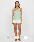 One Shoulder Ruffle Top