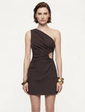 Brown Cut Out Dress