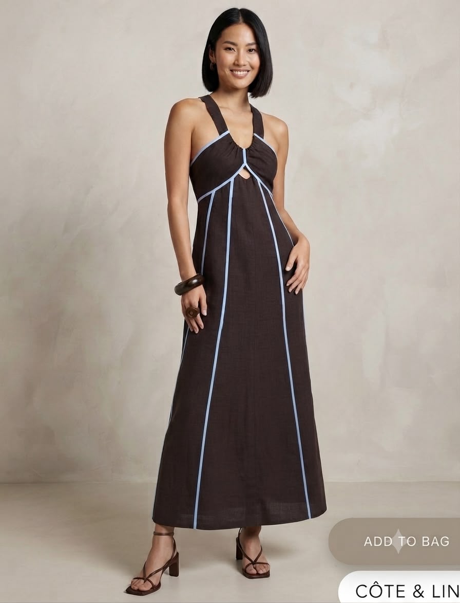 Brown Linen Dress