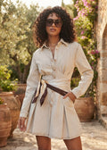 Denim Beige Mini Dress