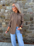 Casual Vintage Plaid Blazer