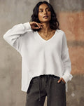 White Long Sleeve Loose Sweatshirt