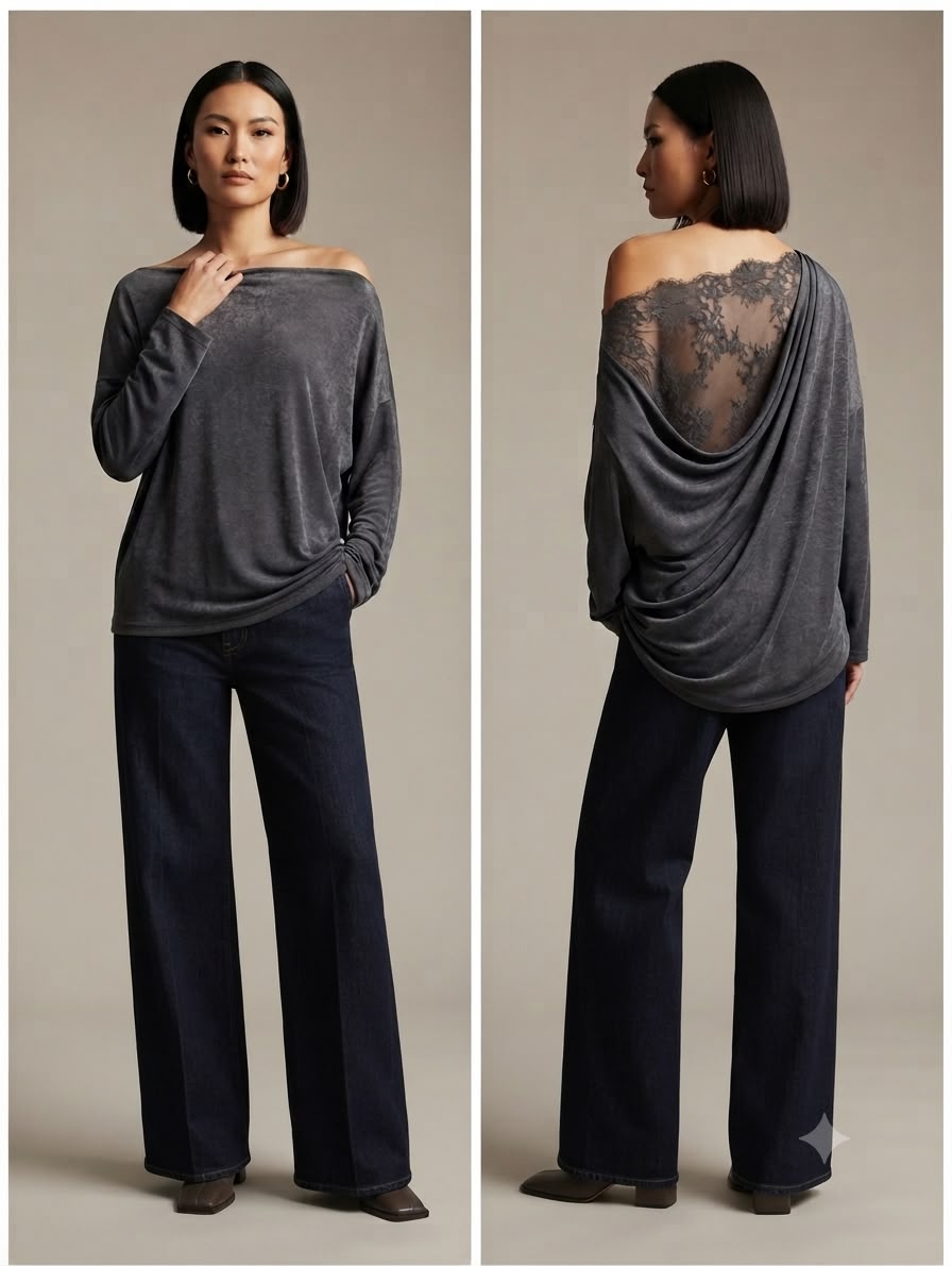 Lace Oversized Top