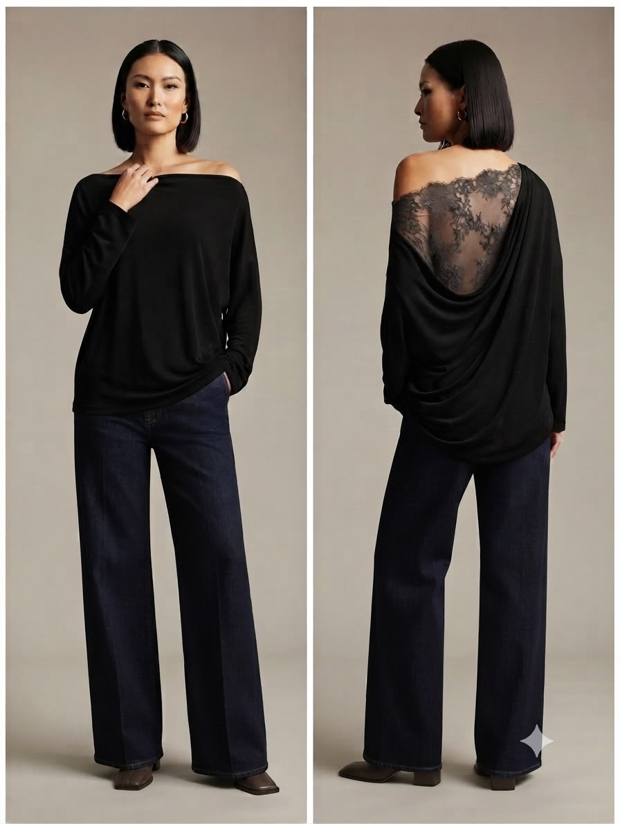 Lace Oversized Top