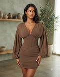 Mocha Brown Short Dress
