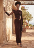 Cut Out Dark Brown Dress