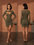 Glamour Asymmetric Ruched Dress