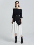 The Contrast Belted Dress