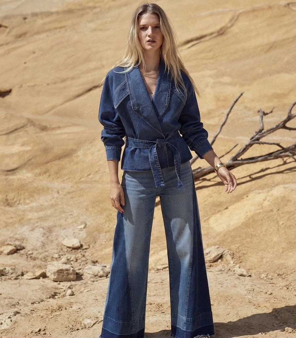 Denim Belted Jacket