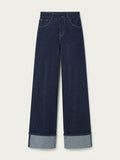 Cuffed Wide Leg Jeans