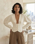 V-neck White Shirt