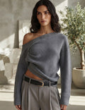 One Shoulder Light Knit