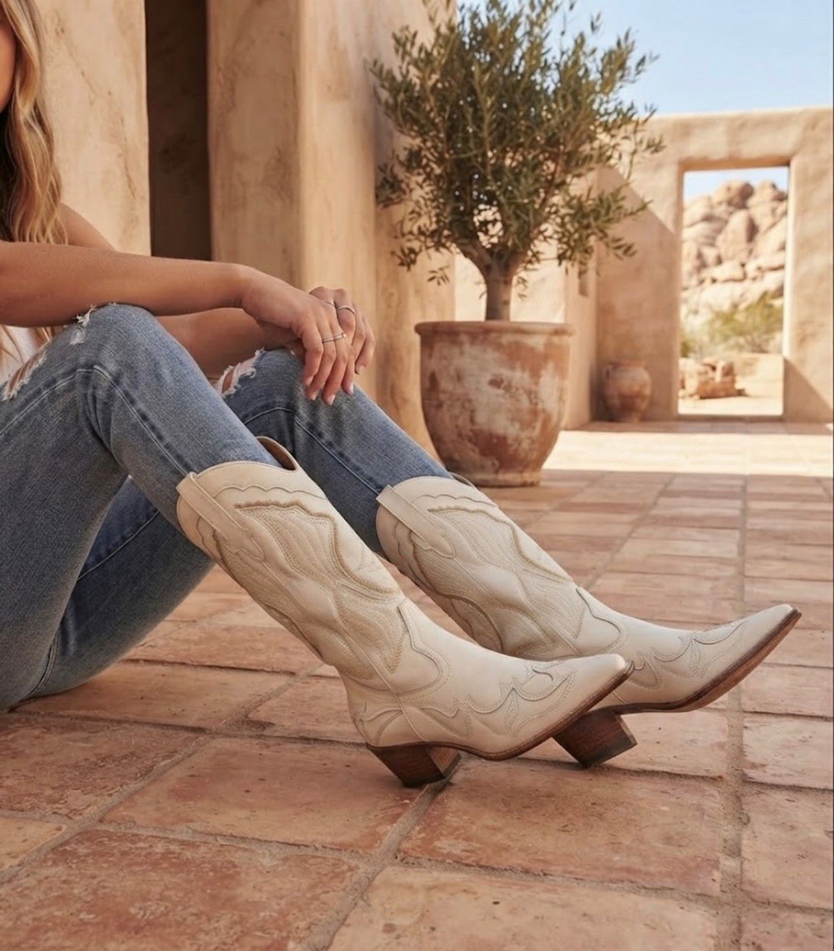 The Desert Pearl Cowgirl Boot