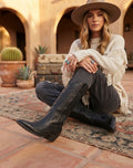 Shadow Trail Leather Cowboy Boots