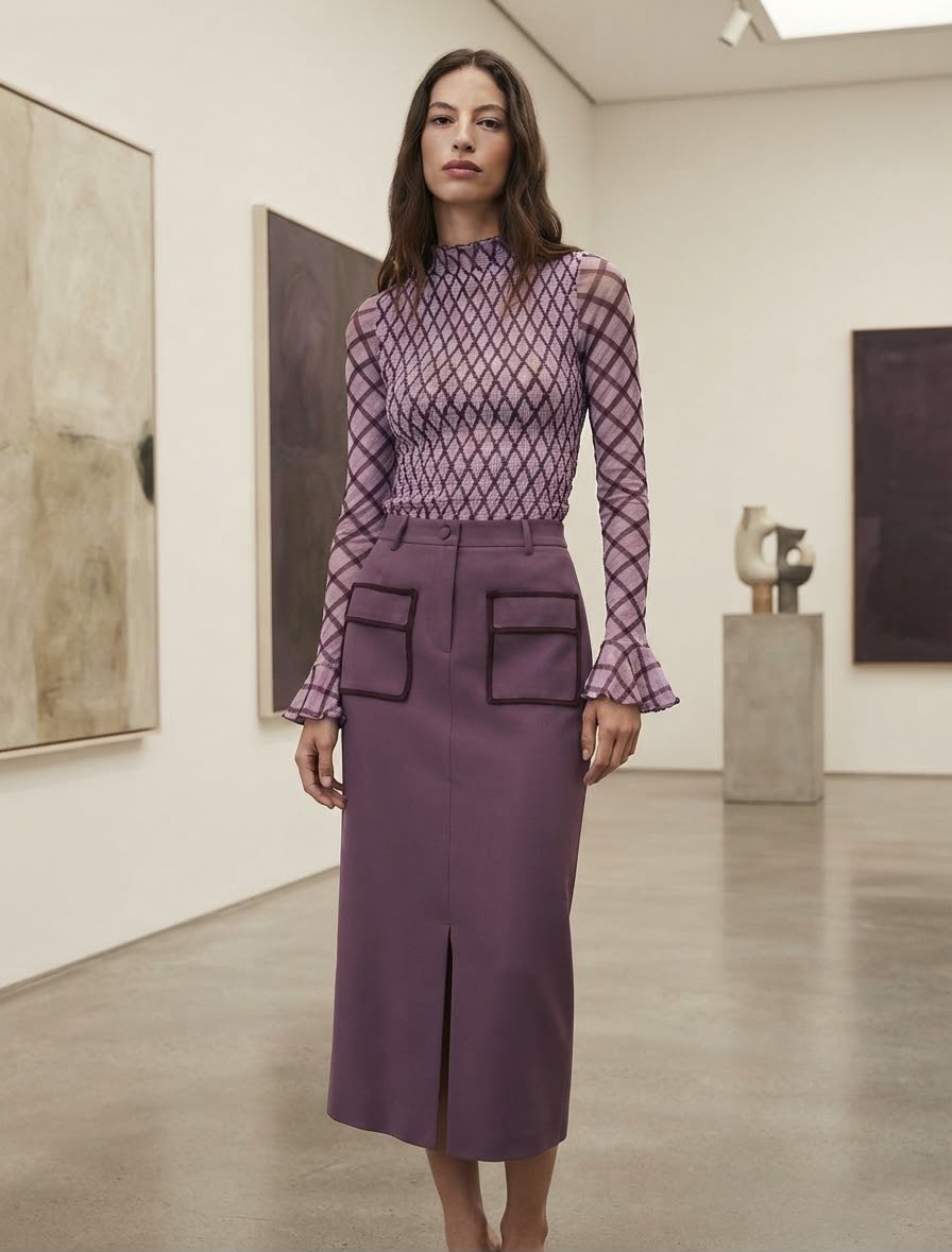 Purple Patterned Top