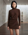 Espresso Twist Mini Dress