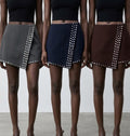 Studded Wrap Skort