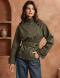 Suede Funnel Jacket