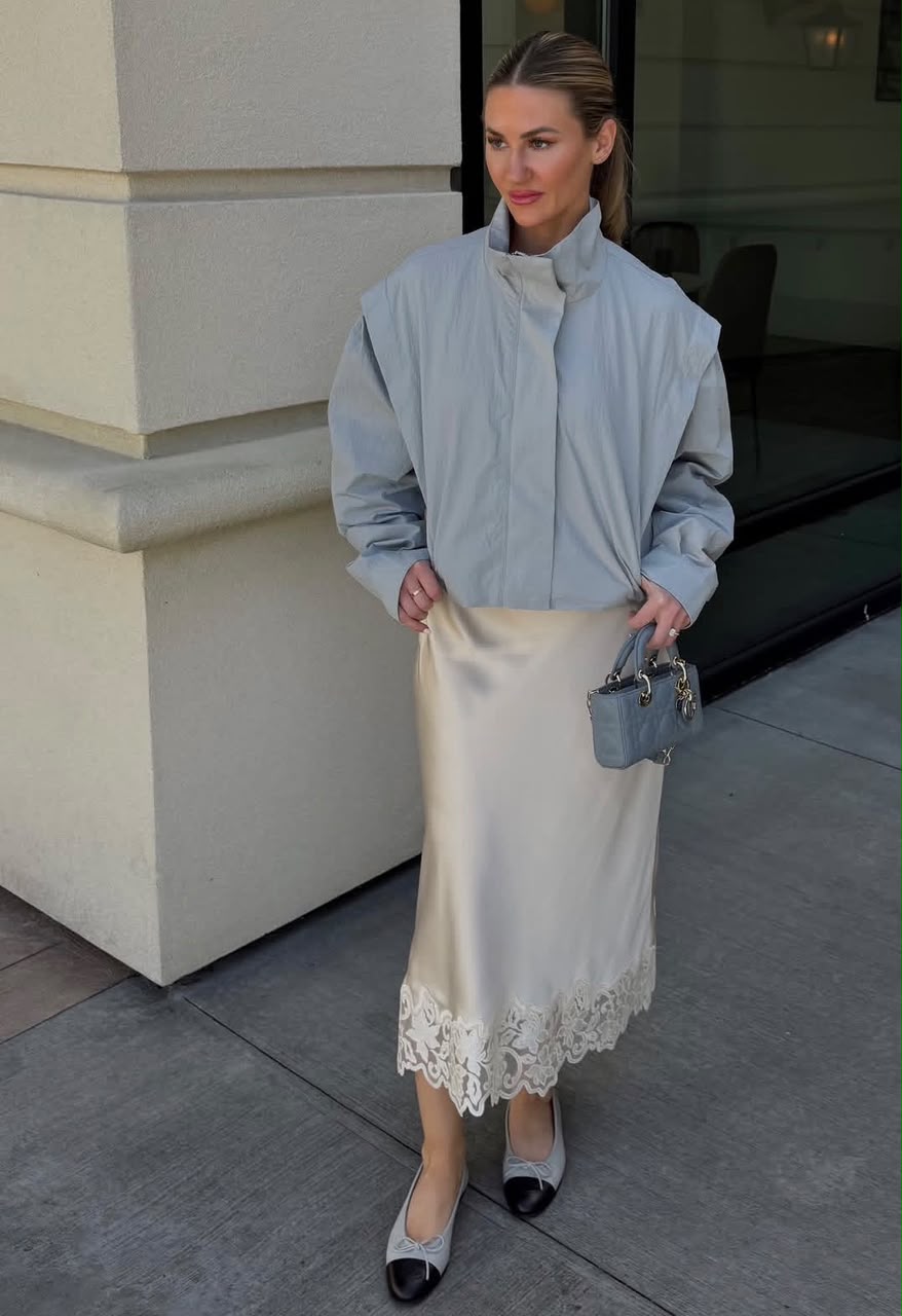 Light Blue Funnel Jacket