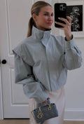 Light Blue Funnel Jacket