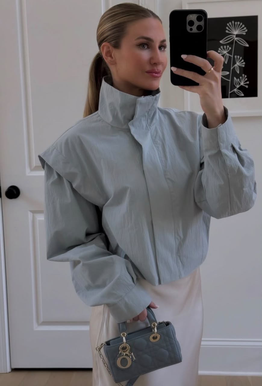 Light Blue Funnel Jacket