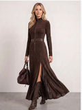 Suede Brown Dress