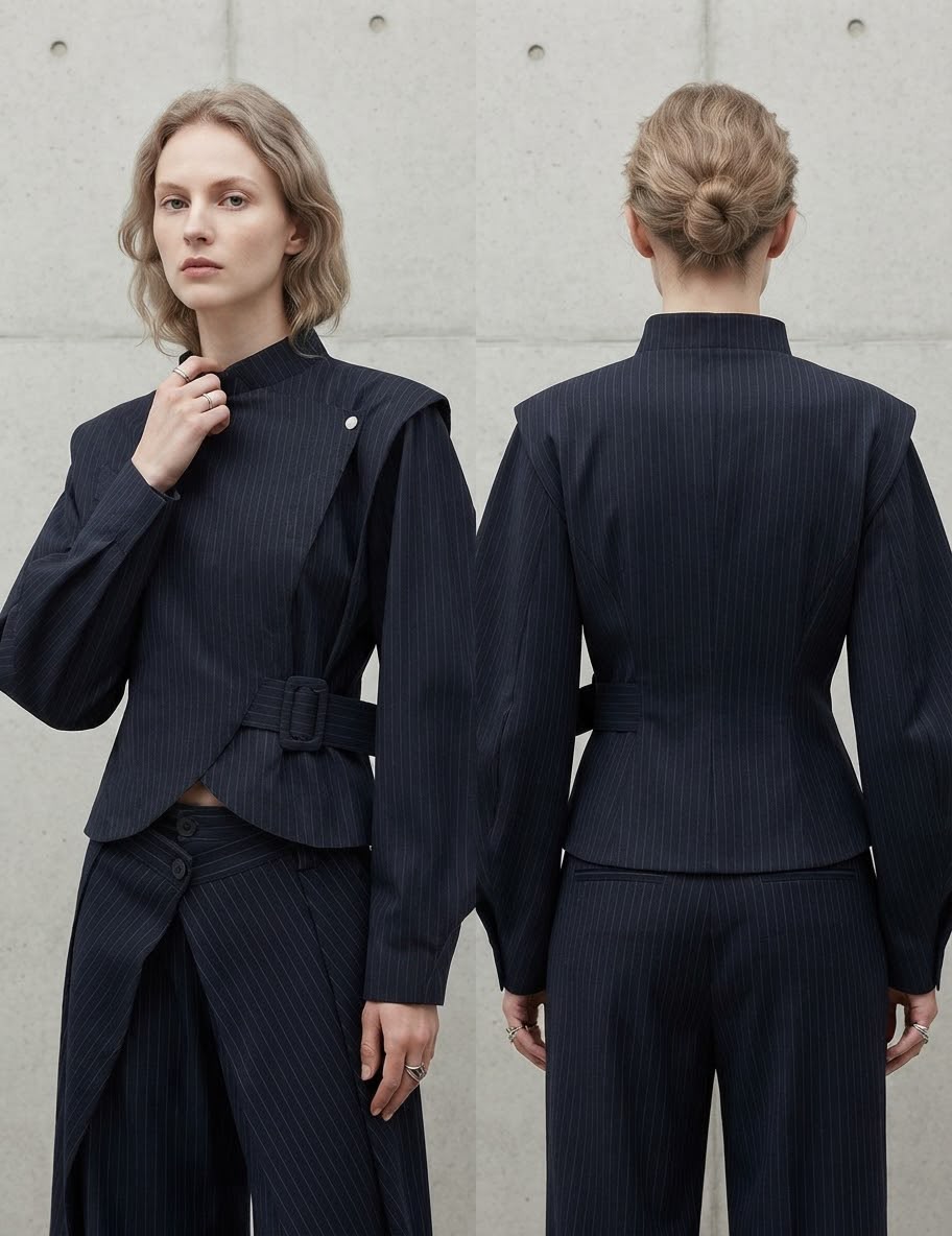 Navy Blue Funnel Jacket