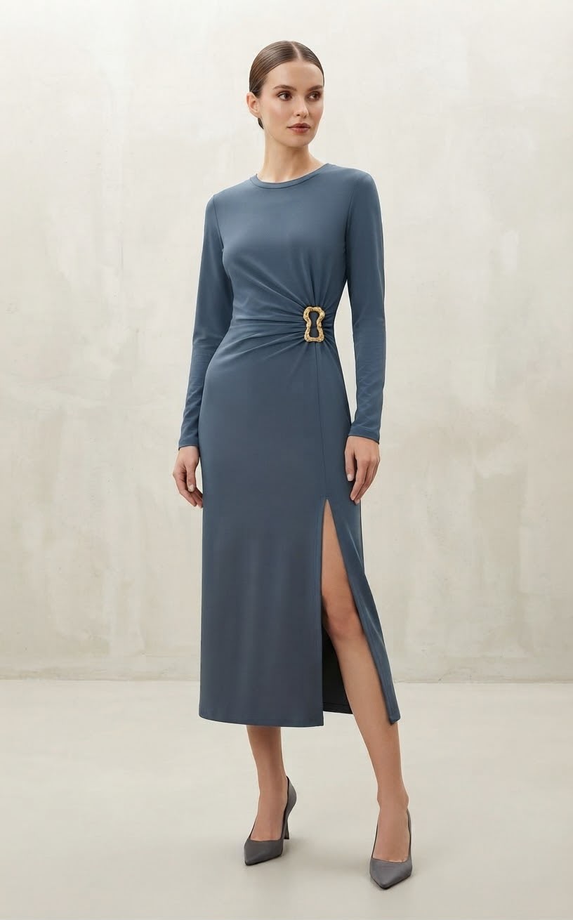 Blue Grey Dress