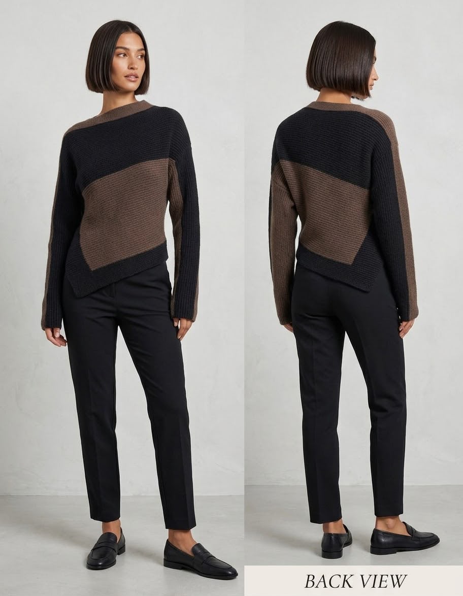 Brown and black knit