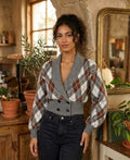 Retro argyle knit