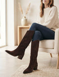 Chocolate Suede Western Boots