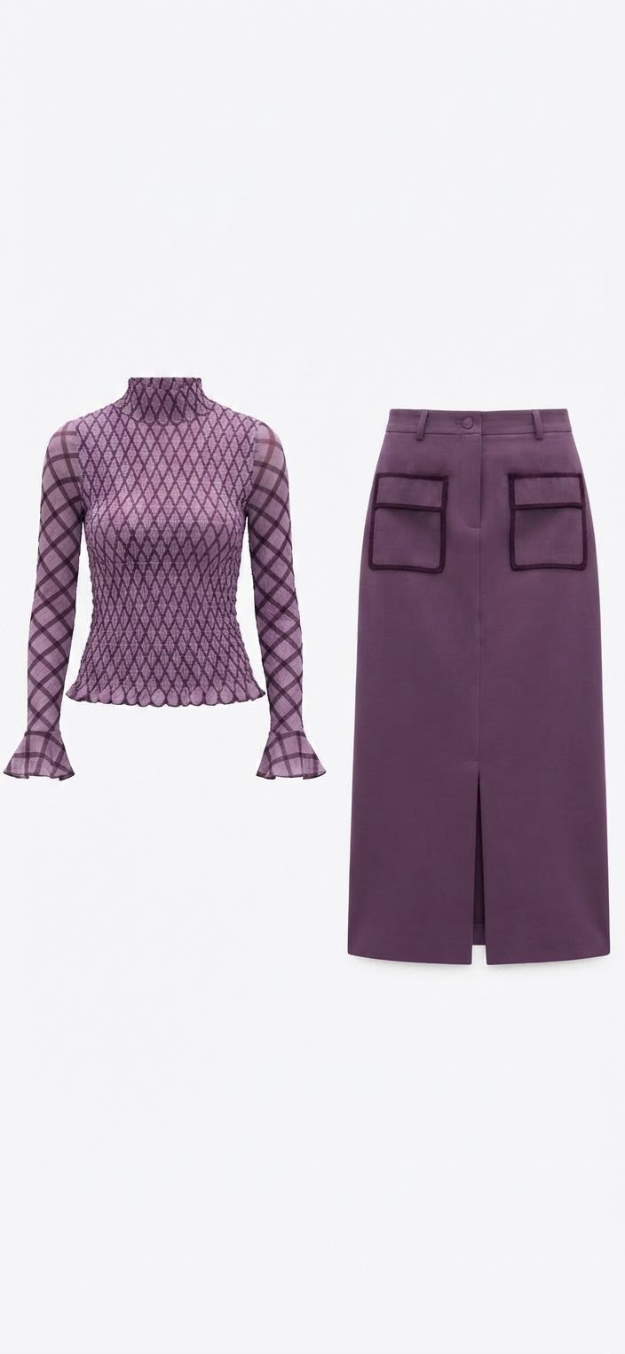 Purple Patterned Top